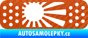Samolepka Náplast 002 pravá 3D karbon oranžový