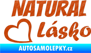 Samolepka Natural Lásko 3D karbon oranžový