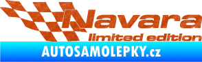 Samolepka Navara limited edition levá 3D karbon oranžový