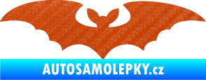 Samolepka Netopýr 006 3D karbon oranžový
