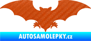 Samolepka Netopýr 007 3D karbon oranžový