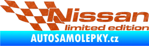 Samolepka Nissan limited edition levá 3D karbon oranžový