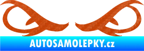 Samolepka Oči 001 3D karbon oranžový