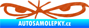 Samolepka Oči 002 levá 3D karbon oranžový