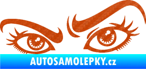 Samolepka Oči 004 levá 3D karbon oranžový