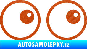 Samolepka Oči 006 pravá 3D karbon oranžový