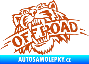 Samolepka Off Road 001  3D karbon oranžový