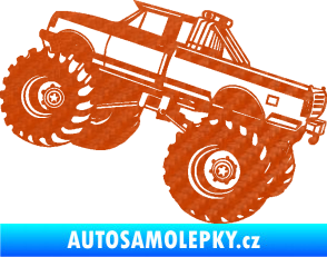 Samolepka Off Road 003 levá 3D karbon oranžový