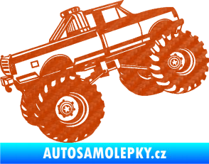 Samolepka Off Road 003 pravá 3D karbon oranžový