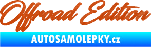 Samolepka Offroad edition 003 nápis 3D karbon oranžový