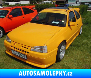 Samolepka Opel Kadett - přední 3D karbon oranžový