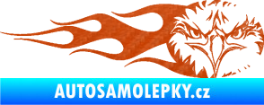 Samolepka Orel 004 pravá 3D karbon oranžový