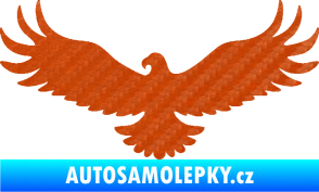 Samolepka Orel 006 levá 3D karbon oranžový