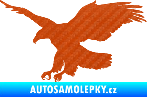 Samolepka Orel 013 levá 3D karbon oranžový