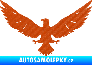 Samolepka Orlice 004 levá 3D karbon oranžový