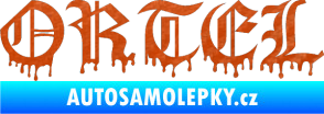 Samolepka Ortel 3D karbon oranžový