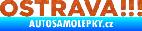 Samolepka OSTRAVA !!! 3D karbon oranžový