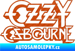Samolepka Ozzy Osbourne 001 3D karbon oranžový