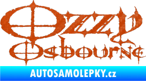 Samolepka Ozzy Osbourne 002 3D karbon oranžový
