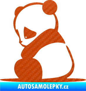 Samolepka Panda 005 levá 3D karbon oranžový