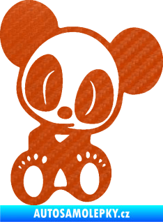 Samolepka Panda JDM pravá 3D karbon oranžový