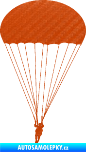 Samolepka Parašutista 002 3D karbon oranžový