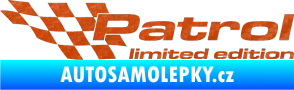 Samolepka Patrol limited edition levá 3D karbon oranžový