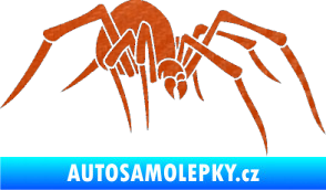 Samolepka Pavouk 002 - pravá 3D karbon oranžový