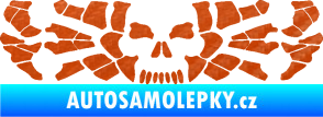 Samolepka Pavouk 017 smrťák 3D karbon oranžový
