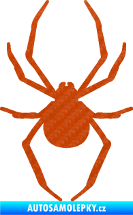 Samolepka Pavouk 021 3D karbon oranžový