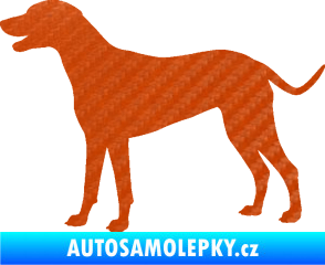 Samolepka Pes 095 levá Dalmatin 3D karbon oranžový