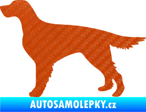 Samolepka Pes 188 levá Setr 3D karbon oranžový