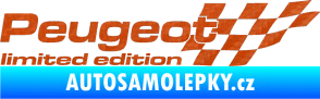 Samolepka Peugeot limited edition pravá 3D karbon oranžový