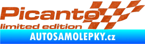 Samolepka Picanto limited edition pravá 3D karbon oranžový