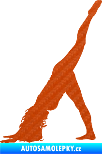 Samolepka Pilates 001 levá 3D karbon oranžový