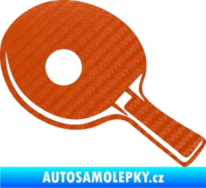 Samolepka Ping pong pálka levá 3D karbon oranžový