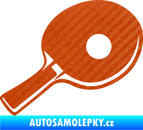 Samolepka Ping pong pálka pravá 3D karbon oranžový