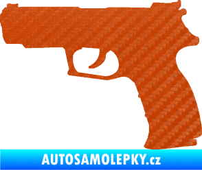 Samolepka Pistole 003 levá 3D karbon oranžový