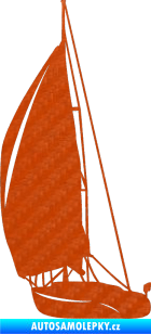 Samolepka Plachetnice 001 levá 3D karbon oranžový