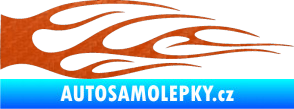 Samolepka Plameny 059 3D karbon oranžový