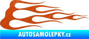 Samolepka Plameny 074 3D karbon oranžový