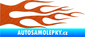 Samolepka Plameny 087 3D karbon oranžový