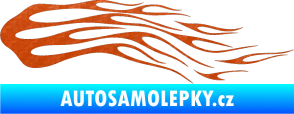 Samolepka Plameny 093 3D karbon oranžový
