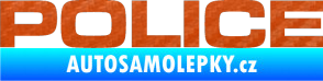Samolepka Police 3D karbon oranžový