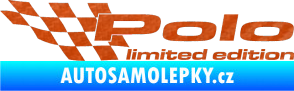 Samolepka Polo limited edition levá 3D karbon oranžový