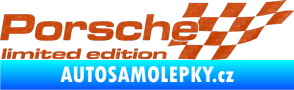 Samolepka Porsche limited edition pravá 3D karbon oranžový