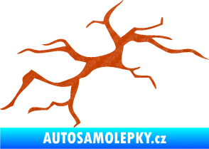 Samolepka Prasklina 001 3D karbon oranžový