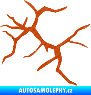Samolepka Prasklina 007 3D karbon oranžový