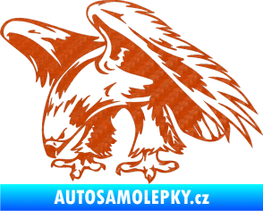 Samolepka Predators 001 levá orel 3D karbon oranžový