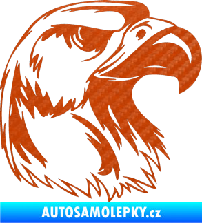 Samolepka Predators 014 pravá 3D karbon oranžový